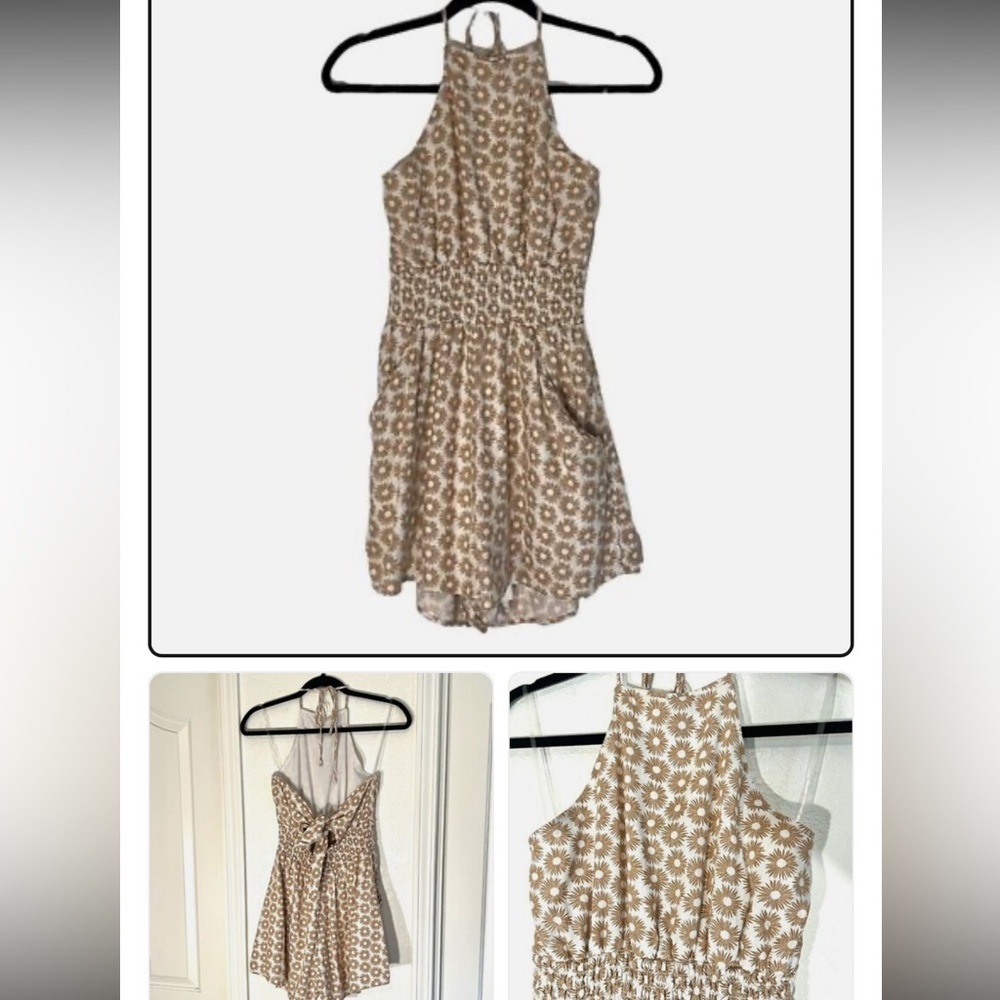 American Eagle Outfitters Sunburst Pattern Shorts Romper NWT